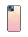 Предпазен гръб от закалено стъкло за Apple iPhone 14 - розов и жълт