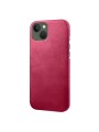 Предпазен гръб от eко кожа за Apple iPhone 14 - розов