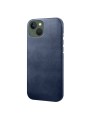 Предпазен гръб от eко кожа за Apple iPhone 14 - син