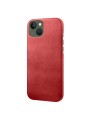 Предпазен гръб от eко кожа за Apple iPhone 14 - червен