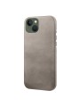 Предпазен гръб от eко кожа за Apple iPhone 14 - сив