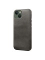 Предпазен гръб от eко кожа за Apple iPhone 14 - черен