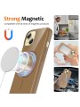 Предпазен гръб с каишка съвместим с MagSafe за Apple iPhone 14 - златист