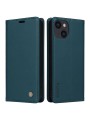 Калъф за телефон от еко кожа тип портмоне за Apple iPhone 14 - зелен