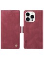 Калъф от еко кожа тип портмоне за Apple iPhone 14 Pro - червен