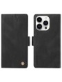Калъф от еко кожа тип портмоне за Apple iPhone 14 Pro - черен