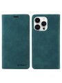Калъф от еко кожа тип портмоне за Apple iPhone 14 Pro - зелен