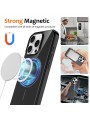Предпазен гръб с каишка съвместим с MagSafe за Apple iPhone 14 Pro Max - черен