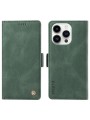 Калъф от еко кожа тип портмоне за Apple iPhone 14 Pro Max - зелен