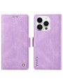Калъф от еко кожа тип портмоне за Apple iPhone 14 Pro Max - лилав