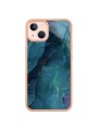 Предпазен удароустойчив гръб с мраморни шарки за Apple iPhone 15 - зелен