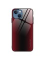 Предпазен гръб от закалено стъкло и мек термопластичен полиуретан за Apple iPhone 15 - червен