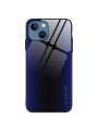 Предпазен гръб от закалено стъкло и мек термопластичен полиуретан за Apple iPhone 15 - син