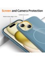 Предпазен гръб с каишка съвместим с MagSafe за Apple iPhone 15 - син