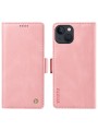 Калъф от еко кожа тип портмоне за Apple iPhone 15 - розов