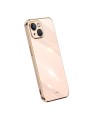 Предпазен удароустойчив гръб с галванизирана рамка за Apple iPhone 15 Plus - розов