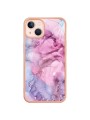 Предпазен удароустойчив гръб с мраморни шарки за Apple iPhone 15 Plus - розов