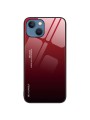 Предпазен гръб от закалено стъкло за Apple iPhone 15 Plus - червен и черен