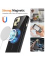 Предпазен гръб с каишка съвместим с MagSafe за Apple iPhone 15 Plus - черен