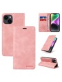 Калъф от еко кожа тип портмоне за Apple iPhone 15 Plus - розов