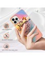 Предпазен удароустойчив гръб с цветни шарки за Apple iPhone 15 Pro - розов