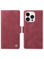 Калъф от еко кожа тип портмоне за Apple iPhone 15 Pro - червен