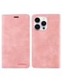 Калъф от еко кожа тип портмоне за Apple iPhone 15 Pro - розов