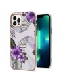 Предпазен удароустойчив гръб с цветни шарки за Apple iPhone 15 Pro Max - лилав