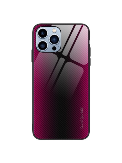 Предпазен гръб от закалено стъкло и мек термопластичен полиуретан за Apple iPhone 15 Pro Max - розов