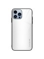 Предпазен гръб от закалено стъкло и мек термопластичен полиуретан за Apple iPhone 15 Pro Max - бял