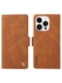 Калъф от еко кожа тип портмоне за Apple iPhone 15 Pro Max - кафяв