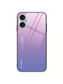 Предпазен гръб от закалено стъкло за Apple iPhone 16 - розов и лилав и черен