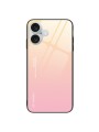 Предпазен гръб от закалено стъкло за Apple iPhone 16 - златист и розов и черен