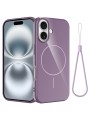 Предпазен гръб с каишка съвместим с MagSafe за Apple iPhone 16 - лилав