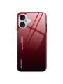 Предпазен гръб от закалено стъкло за Apple iPhone 16 Plus - червен и черен