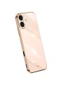 Предпазен удароустойчив гръб с галванизирана рамка за Apple iPhone 16 Plus - розов