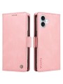 Калъф от еко кожа тип портмоне за Apple iPhone 16 Plus - розов