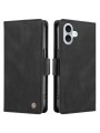 Калъф от еко кожа тип портмоне за Apple iPhone 16 Plus - черен