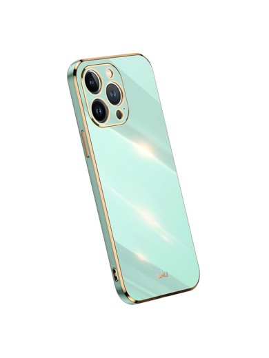 Предпазен удароустойчив гръб с галванизирана рамка за Apple iPhone 16 Pro - син Предпазен удароустойчив гръб с галванизирана рамка за Apple iPhone 16 Pro - син