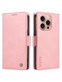 Калъф от еко кожа тип портмоне за Apple iPhone 16 Pro - розов