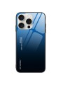 Предпазен гръб от закалено стъкло за Apple iPhone 16 Pro Max - син и черен и черен