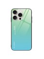 Предпазен гръб от закалено стъкло за Apple iPhone 16 Pro Max - зелен и син и черен