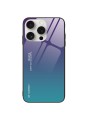 Предпазен гръб от закалено стъкло за Apple iPhone 16 Pro Max - лилав и син и черен