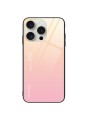 Предпазен гръб от закалено стъкло за Apple iPhone 16 Pro Max - златист и розов и черен
