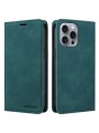 Калъф от еко кожа тип портмоне за Apple iPhone 16 Pro Max - зелен