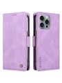 Калъф от еко кожа тип портмоне за Apple iPhone 16 Pro Max - лилав
