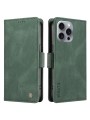 Калъф от еко кожа тип портмоне за Apple iPhone 16 Pro Max - зелен