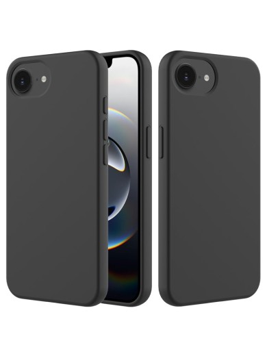 Предпазен удароустойчив силиконов гръб за Apple iPhone 16e - черен Предпазен удароустойчив силиконов гръб за Apple iPhone 16e - черен