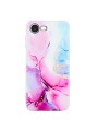Предпазен гръб с мраморни шарки за Apple iPhone 15 Pro Max - розов и син