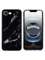 Предпазен гръб с мраморни шарки за Apple iPhone 15 Pro Max - черен и син
